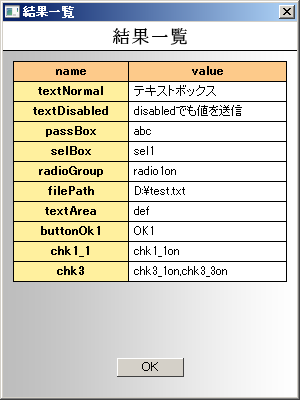 結果一覧画面